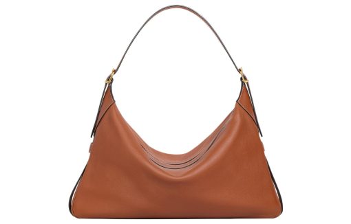 CELINE 소프트 송아지 가죽 숄더백 핸드백 L 여성 브라운