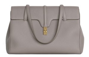 CELINE 16 소가죽 언더암 숄더백, 브리프케이스, 핸드백 L 여성 페블