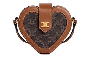 CELINE 탐보르트리옴프 캔버스 소재 및 소가죽어깨 크로스백 일반형 여성 타우니