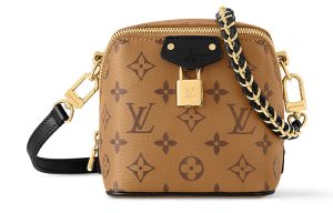LOUIS VUITTON JUST IN CASE 코팅 캔버스 숄더 백, 크로스 백 여성 브라운 & 블랙 L13*W11.25*H14cm