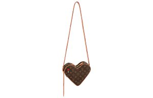 LOUIS VUITTON 캔버스+가죽 트림 숄더 백, 크로스 백 레귤러 여성 브라운 L22*W6*H16cm