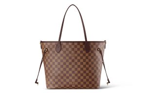 루이 비통 NEVERFULL 코팅 캔버스 토트 가방, 쇼핑백, 핸드백 M 여성 브라운 L30.99*W13.97*H27.94cm
