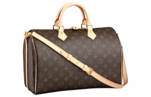LOUIS VUITTON 스피디 코팅 캔버스 핸드백, 숄더 백, 크로스백, 여행 백 여성 브라운 L35*W18*H23cm