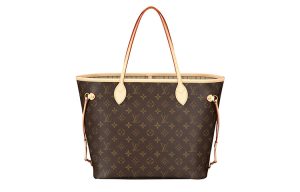 LOUIS VUITTON NEVERFULL 소가죽 콤보 백, 토트 가방, 쇼핑백, 핸드백 M 여성 브라운 L31*W14*H28cm
