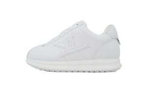 LOUIS VUITTON Nigo 콜라보레이션 버터소프트 로우탑 캐주얼화 남녀공용 화이트 1AIKDD