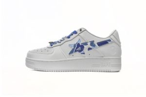 BATHING APE 로우 상의 1H20-191-045 A Bathing Ape 베이프 스테이 로우 화이트 블루 카무플라주