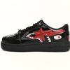 BATHING APE 로우 탑 1H30 191 012 A Bathing Ape 베이프 스테 로우 블랙 샤크