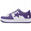 BATHING APE 로우 탑 1170 0191 007 A Bathing Ape Bape Sta Low 화이트 & 퍼플