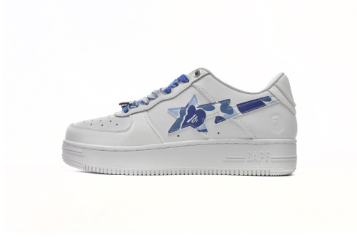 BATHING APE 로우 상의 1H20-191-045 A Bathing Ape 베이프 스테이 로우 화이트 블루 카무플라주