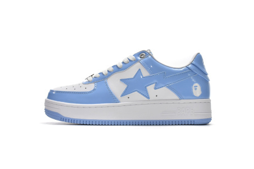 BATHING APE 로우 상의 1M70-191-001 A Bathing Ape 베이프 스테이 로우 화이트 블루