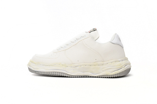 메종 미하라 야스히로 웨인 OG 솔 워시드 캔버스 로우탑 스니커즈 화이트 A08FW708-WHITE
